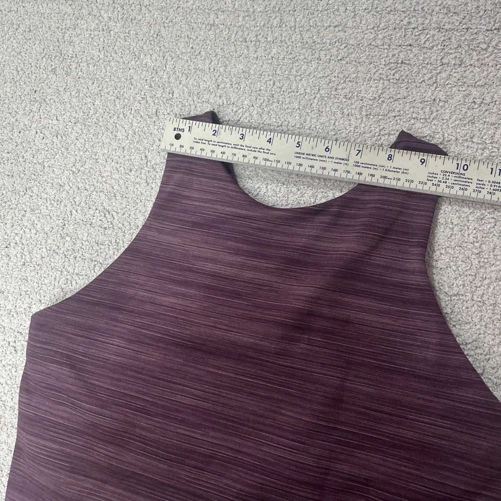 Athleta Conscious Crop Spacedye Purple Racerback Bra Tank Top Active‎ Sz Large